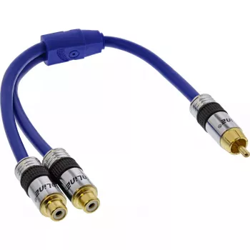 InLine RCA Y-kábel Premium 1x RCA samec / 2x RCA samica 0,25 m
