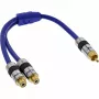 InLine RCA Y-kábel Premium 1x RCA samec / 2x RCA samica 0,25 m