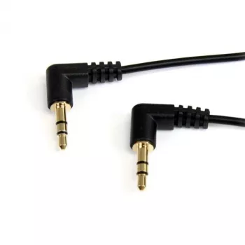 StarTech.com 30 cm tenký 3,5 mm zahnutý stereo audio kábel - M/M