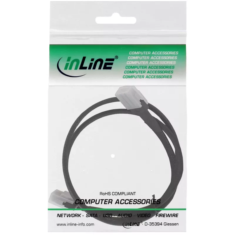 InLine SAS kábel interný, Mini-SAS SFF-8087 na Mini-SAS SFF-8087, so Sideband, 1 m