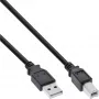 InLine USB 2.0 kábel Type-A samec / Type-B samec čierny 3 m