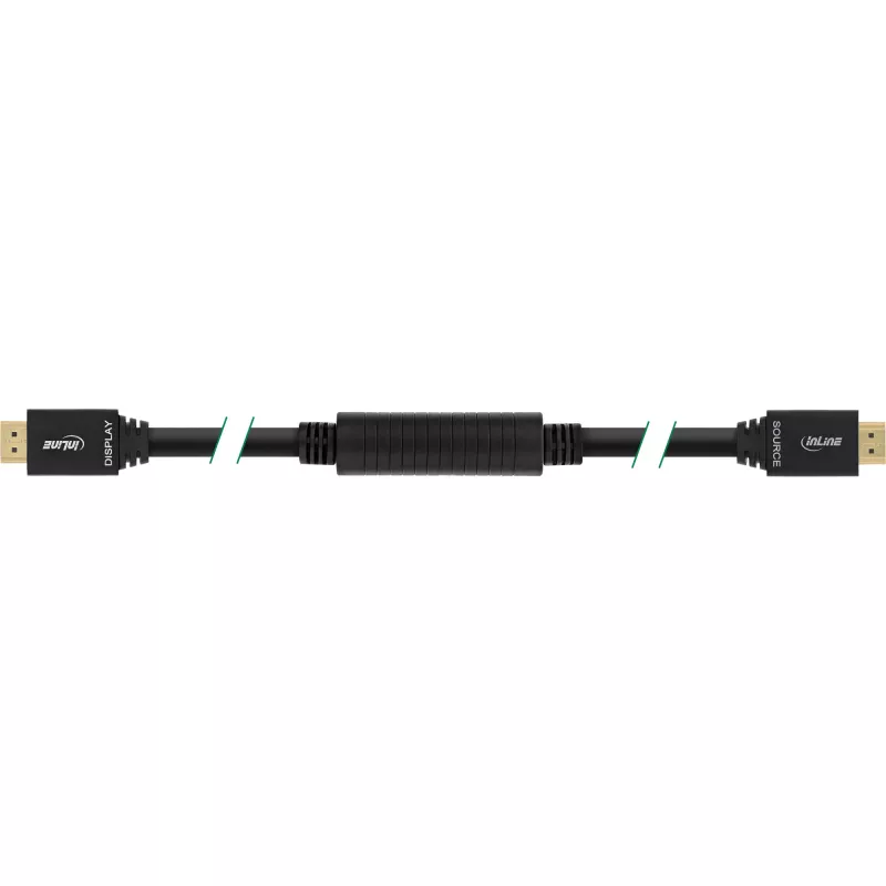 InLine High Speed HDMI kábel s Ethernetom, aktívny, M/M, čierny, pozlátené kontakty, 40 m
