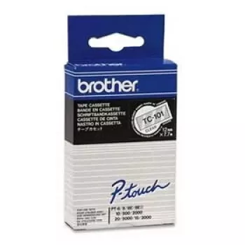 Popisovacia páska Brother TC101 12 mm čierna na transparentnú