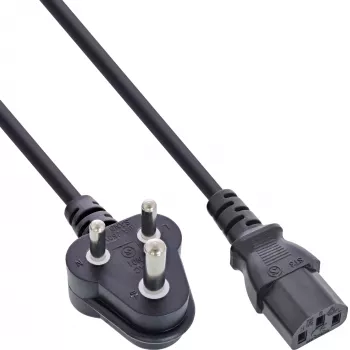 InLine B-16652R Napájací kábel, Južná Afrika typ D 5A na C13, 1,8 m, hromadné balenie 35 kusov