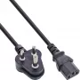 InLine B-16652R Napájací kábel, Južná Afrika typ D 5A na C13, 1,8 m, hromadné balenie 35 kusov