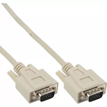 VGA kábel 15-pin HD konektor samec/konektor samec béžový 1 m InLine 17712C