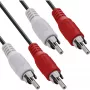 InLine audio kábel 2x Cinch M/M 5 m čierny konektor pozlátený