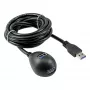 InLine USB 3.2 Gen.1 kábel USB Type-A konektor samec / A konektor samica + napájanie, so stojanom, čierny, 1 m