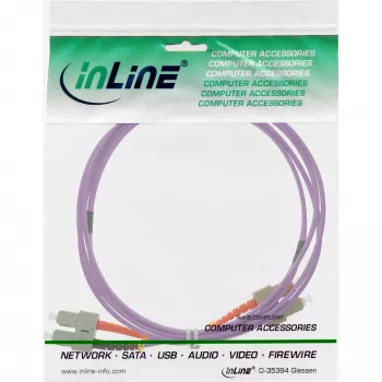 Sklolaminátový duplexný kábel SC/SC InLine 83510P 10m OM4 50/125µm