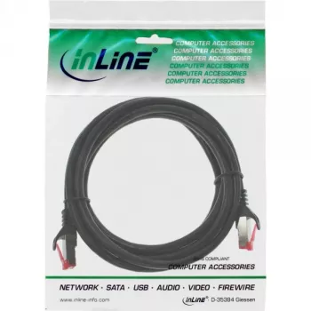 InLine patch kábel S/FTP PiMF Cat.6 250MHz PVC meď čierny 0,3m