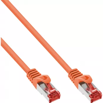 InLine patch kábel S/FTP PiMF Cat.6 250MHz PVC medený oranžový 30m