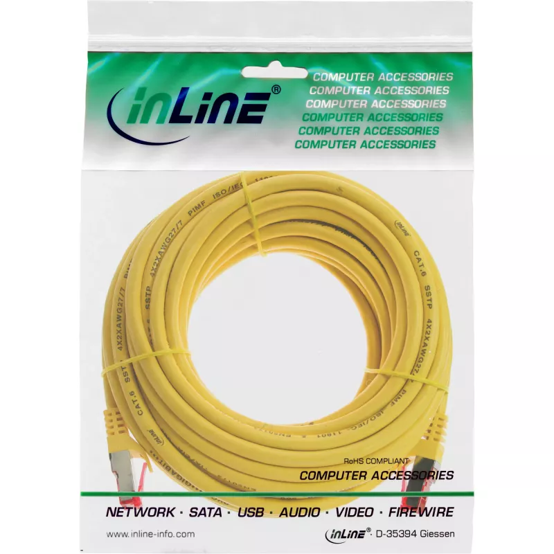 InLine Patchkabel S/FTP PiMF Cat.6 250MHz PVC medený žltá 7,5 m