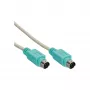 InLine PS/2 kábel konektor samec/konektor samec sivý so zeleným konektorom 2 m