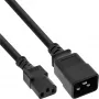 InLine napájací adaptérový kábel, IEC-60320 C20 na C13, 3x1,5mm², max. 10A, 0,5m