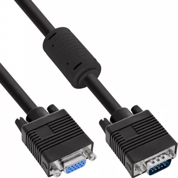 InLine S-VGA predlžovací kábel 15HD konektor samec/konektor samica čierna 2m