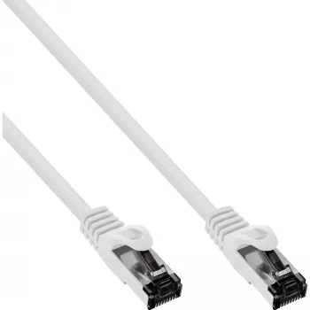 InLine Patchkabel, S/FTP (PiMf), Cat.8.1, 2000MHz, bezhalogénový, biela, 0,5m