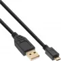 InLine Micro-USB 2.0 kábel USB Type-A konektor samec / Micro-B konektor samec, čierny, 5 m