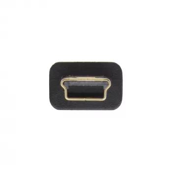 InLine USB 2.0 Mini kábel, Type-A konektor samec / Mini-B konektor samec (5-pinový), čierna/zlatá, 2m