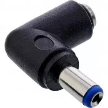 InLine DC adaptér 5,5x2,1 mm DC konektor samec/samica zahnutý univerzálny čierny