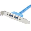 StarTech.com 2-portový USB 3.0 Type-A slotový adaptér, IDC, USB 3.2 Gen 1 (3.1 Gen 1), modrá, nehrdzavejúca oceľ, 0,5 m, CE, REACH, 500 mm