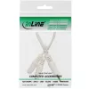 InLine Stereo Y-kábel 3,5-mm jack M na 2 x 3,5-mm jack F biela/zlatá, 0,1 m