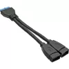 InLine USB 3.0 adaptérový kábel interný 2x USB Type-A konektor samica / header základnej dosky