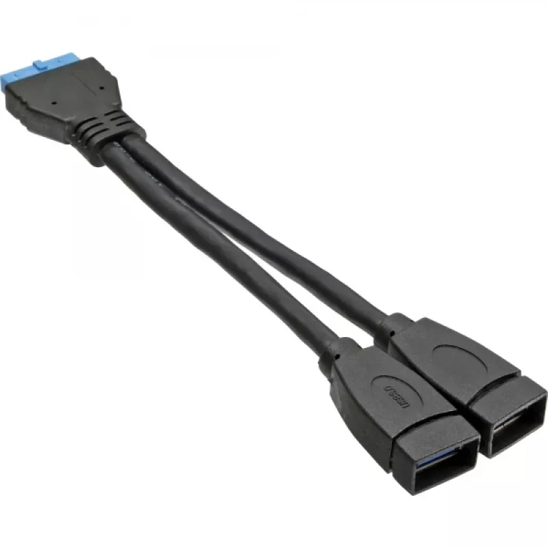 InLine USB 3.0 adaptérový kábel interný 2x USB Type-A konektor samica / header základnej dosky