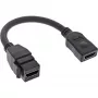 InLine HDMI Keystone adaptérový kábel 4K/60Hz, HDMI A konektor samica/samica, čierny, 0,2m