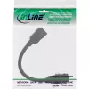 InLine HDMI Keystone adaptérový kábel 4K/60Hz, HDMI A konektor samica/samica, čierny, 0,2m