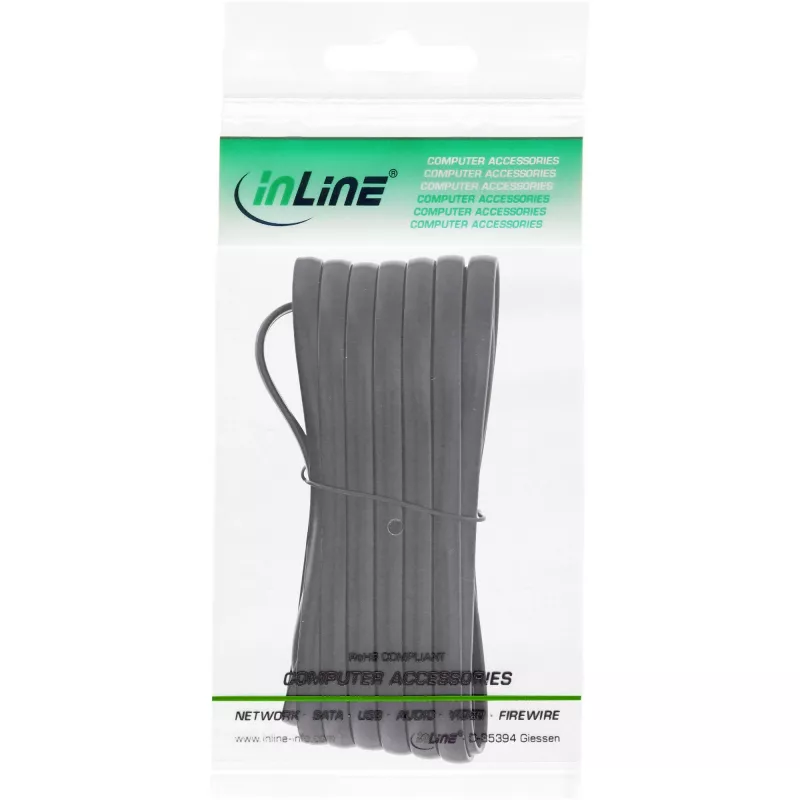 InLine modulárny kábel RJ12 konektor samec/samec 6P6C 5m