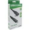 InLine USB4 kábel, USB-C, jednostranne zahnutý, PD 240W, 8K60Hz, TPE, čierny, 2m