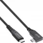 InLine USB4 kábel, USB-C, jednostranne zahnutý, PD 240W, 8K60Hz, TPE, čierny, 1m