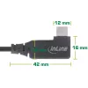 InLine USB4 kábel, USB-C, jednostranne zahnutý, PD 240W, 8K60Hz, TPE, čierny, 1,5 m