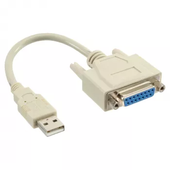 USB adaptérový kábel USB Type-A samec DB15 samica InLine 33101