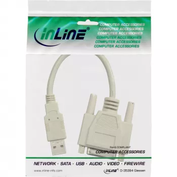 USB adaptérový kábel USB Type-A samec DB15 samica InLine 33101