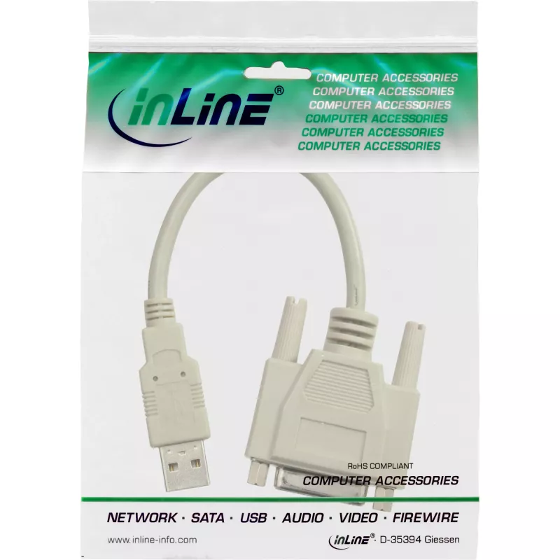 USB adaptérový kábel USB Type-A samec DB15 samica InLine 33101