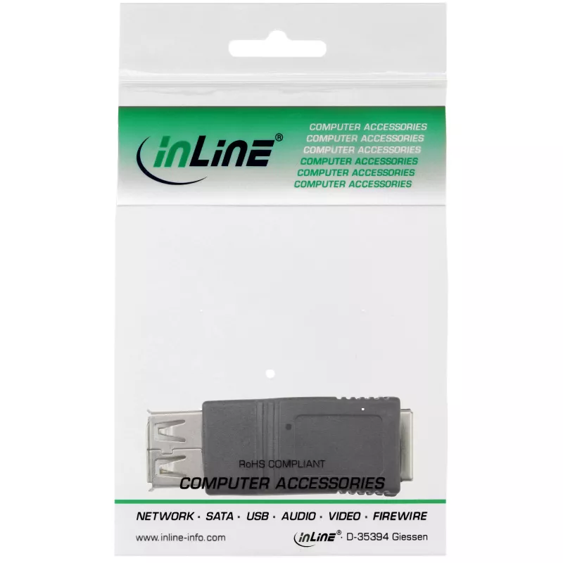 USB adaptér 2.0 InLine 33300 Type-A samica / Type-A samica