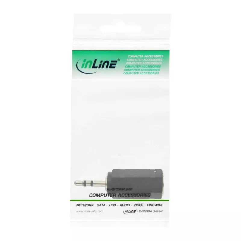 InLine audio adaptér 2.5mm konektor samec / 3.5mm konektor samica stereo 99308