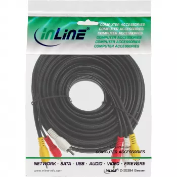 AV kábel 3x Cinch samec / samec 5m InLine 89605