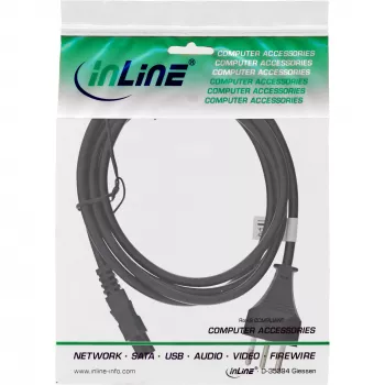 InLine napájací kábel pre notebook Švajčiarsko 3-pin spojka 2 m