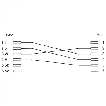 InLine TAE-F adaptér TAE-F samec / RJ11 samica