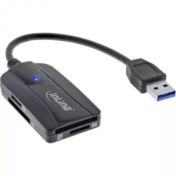 InLine čítačka kariet USB 3.1 USB-A, pre SD/SDHC/SDXC, microSD, kompatibilná s UHS-II