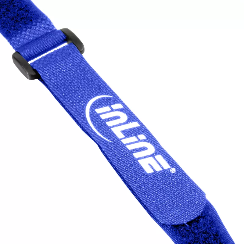 InLine suchý zips na káble 20 x 400 mm 10 ks modrá