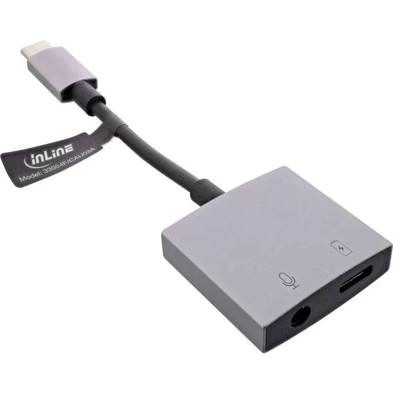 InLine USB-C audio adaptérový kábel, USB-C na 3,5 mm jack + PD 30 W