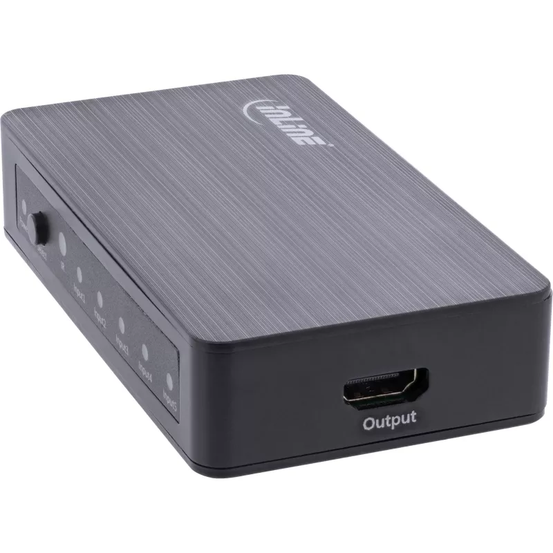 InLine HDMI prepínač 5-portový 4K2K@60Hz HDCP 2.2 čierny