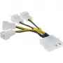Napájací adaptérový kábel Molex InLine 33341A 0,05 m 4x ventilátorový konektor
