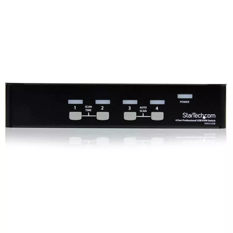 StarTech.com 4-portový profesionálny VGA USB KVM prepínač s hubom