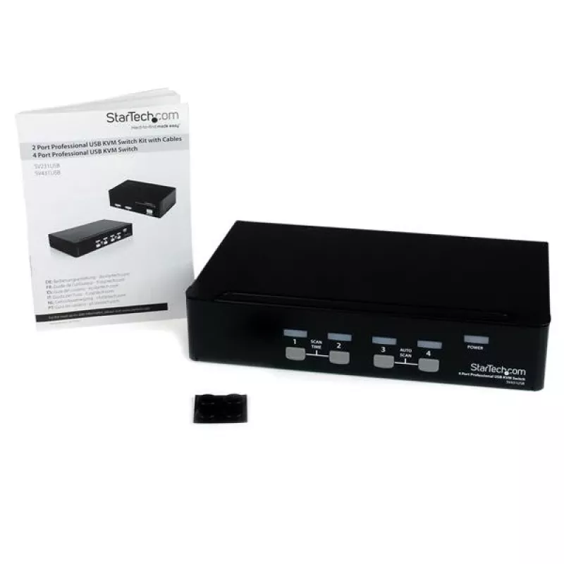 StarTech.com 4-portový profesionálny VGA USB KVM prepínač s hubom