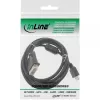 InLine HDMI-DVI kábel 19 pin konektor samec / 18+1 konektor samec + feritové jadro čierny 1,8 m