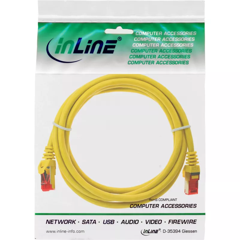 InLine patch kábel S/FTP PiMF Cat.6 250MHz PVC CCA žltý 1,5m